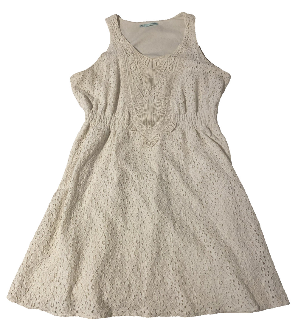 Maurices Boho Ivory Lace Dress Size XXL Coquette Fairy Cottage Core Romantic